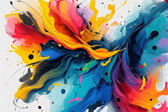 draw abstract painting art or color abstract art