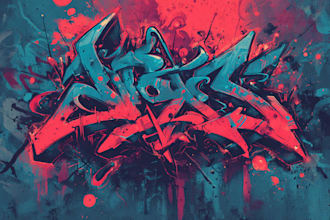 design custom urban graffiti logo and street art