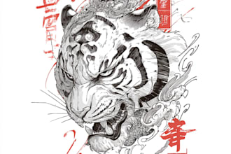 draw custom anime tattoo design