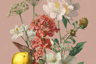 draw custom watercolor botanical illustration and floral art