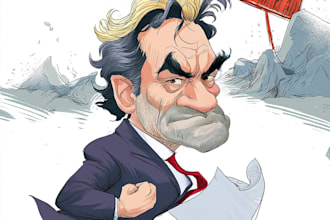 do a political cartoon art
