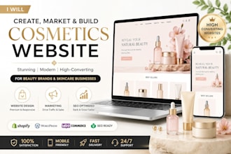 create, design and market a shopify skincare and beauty brand