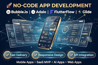 build adalo no code mobile app mvp with bubble io flutterflow glide adalo app