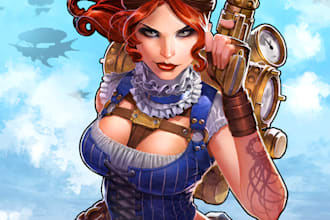 draw a comic book cover art