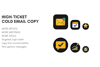 write b2b cold email copywriting for high ticket lead generation