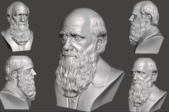 sculpt 3d multicolor characters, portraits, dioramas and miniatures for printing
