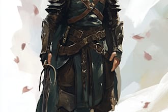 create dnd character art, fantasy character illustration