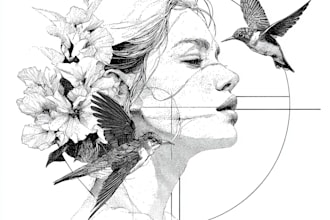 create a minimalist fine line tattoo design