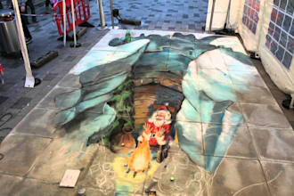 create 3d pavement art floor illusions wall murals outdoor illusion designs