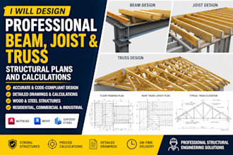design professional beam joist and truss structural plans and calculations