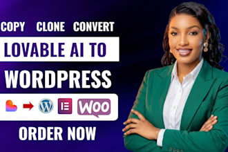 convert lovable to wordpress website lovable ai to wordpress elementor website