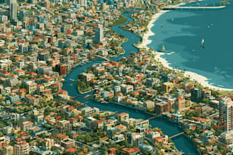 do flat business vector maps of any location