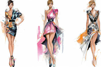 draw a fashion illustration or sketch