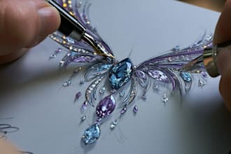 do a quick jewelry sketch design your concept