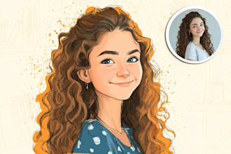 illustrate a realistic custom caricature from your photo