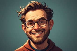 draw cartoon avatar or cartoon character of yourself