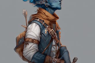 draw a professional dnd character portrait for your rpg character