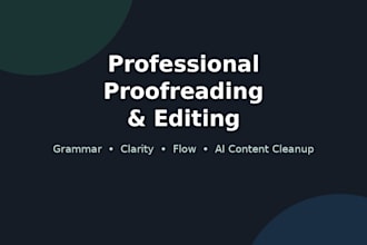 proofread and edit your writing for clarity and grammar