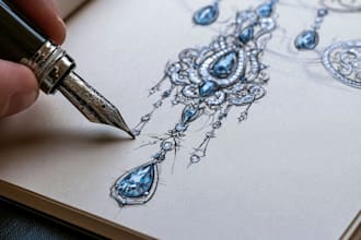 create stylish jewelry sketch design for you