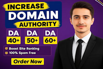increase domain authority 60 plus of your website by high authority backlinks
