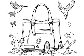 drawn line art style illustration