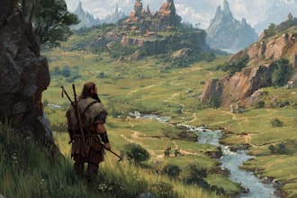 draw your dungeons dragons character in cinematic fantasy art style