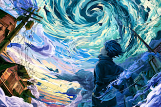 draw beautiful anime illustration