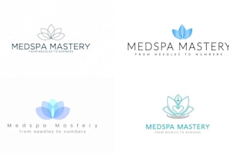 design natural, skincare, organic, med spa logo