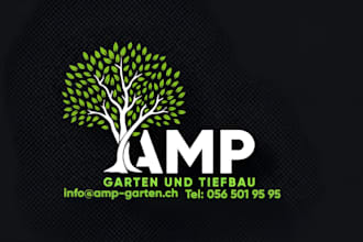design a modern landscaping, gardening and lawn care logo