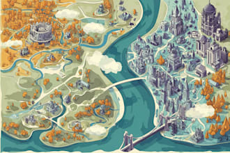 draw vector map in illustrator