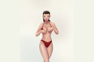 create  a pin up girl and pin up girl illustration