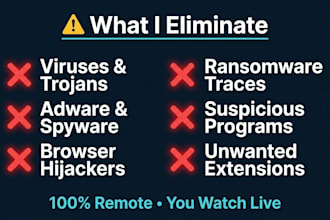 completely clean your infected windows PC from viruses malware and adware