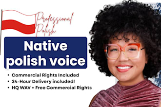 record natural polish voice over for youtube ,commercials and narration