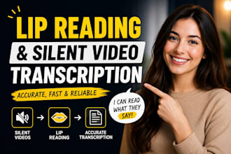 provide professional lip reading and accurate silent video transcription