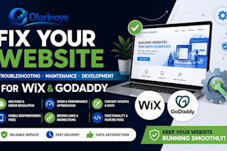 fix your website troubleshooting website maintenance development for wix godaddy