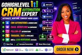 setup gohighlevel CRM automations, ghl email workflows, follow up automations
