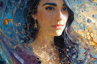 draw digital oil smudge painting from your photo