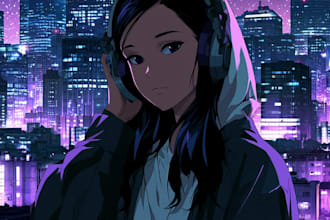 design an anime album cover