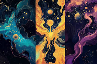 illustrate custom abstract psychedelic art and, graffiti art