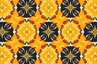 design unique seamless pattern, textile print, and packaging