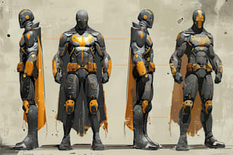 draw a concept superhero characters for you
