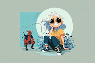 draw vector line art illustration