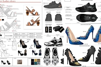 do shoe tech pack, sneaker design, heels, shoe design, custom shoe manufacturing