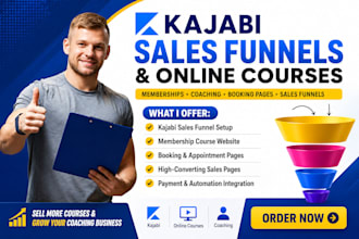 do kajabi sales funnels, membership courses, coaching, and booking sales pages
