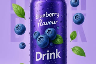 do juice and water bottle packaging and label design