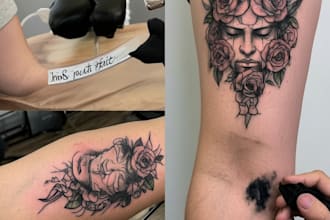 create a minimalist fine line tattoo design