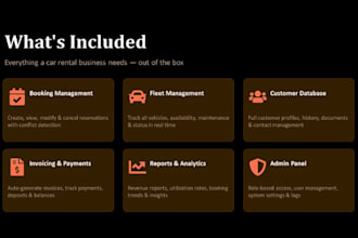 provide a complete car rental management system for booking and fleet management