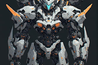 design high quality robot, mecha concepts