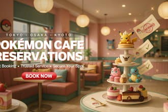 secure ghibli park tickets, pokemon cafe reservations and japan bookings