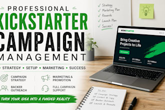 help launch, market, and promote your kickstarter campaign